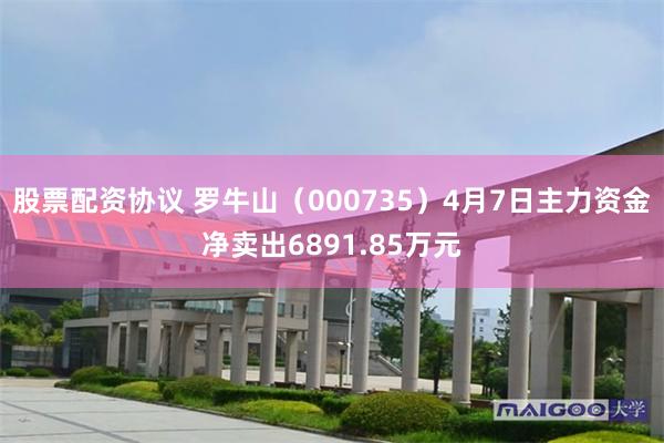 股票配资协议 罗牛山（000735）4月7日主力资金净卖出6891.85万元