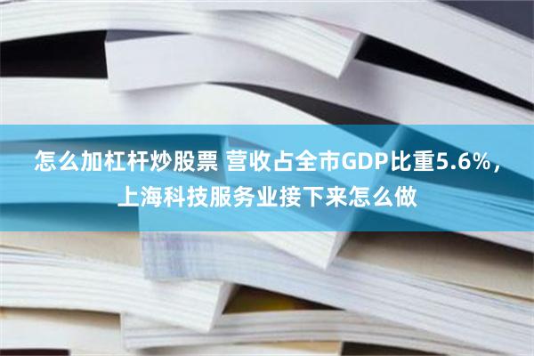 怎么加杠杆炒股票 营收占全市GDP比重5.6%，上海科技服务业接下来怎么做