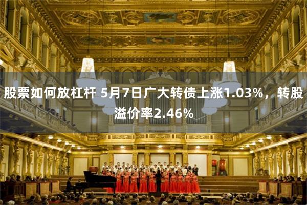 股票如何放杠杆 5月7日广大转债上涨1.03%，转股溢价率2.46%