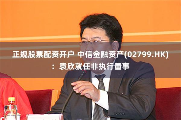 正规股票配资开户 中信金融资产(02799.HK)：袁欣就任非执行董事